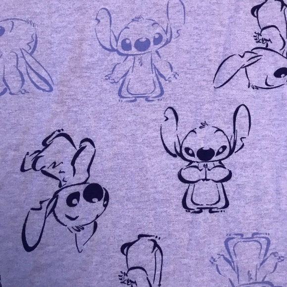 Disney Stitch Long Sleeve Lounge Top Sleepwear NEW Women Medium Oversized Purple - Picture 9 of 13